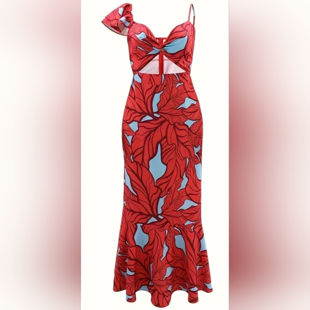 Women Stylish Spring/summer Sundress Cami With Chic Allover Print